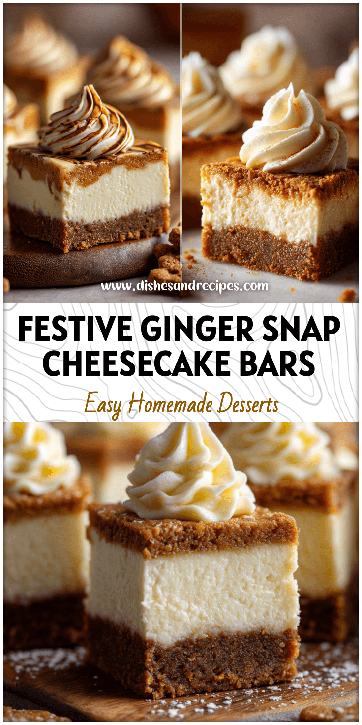 Ginger Snap Cheesecake Bars – A Perfect Christmas Dessert